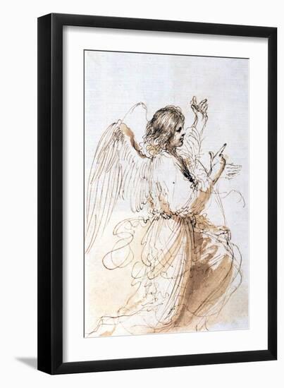 Study of an Angel, C1611-1666-Guercino-Framed Giclee Print