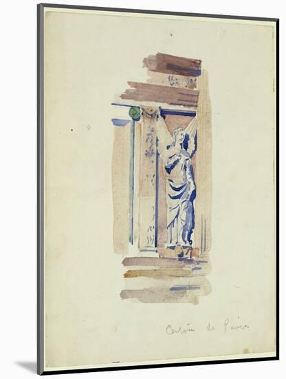 Study of an Angel Statue, Certosa Di Pavia, 1891-Charles Rennie Mackintosh-Mounted Giclee Print