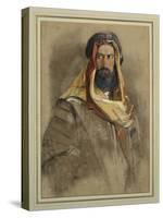 Study of an Arab Sheikh-John Frederick Lewis-Stretched Canvas