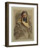 Study of an Arab Sheikh-John Frederick Lewis-Framed Giclee Print