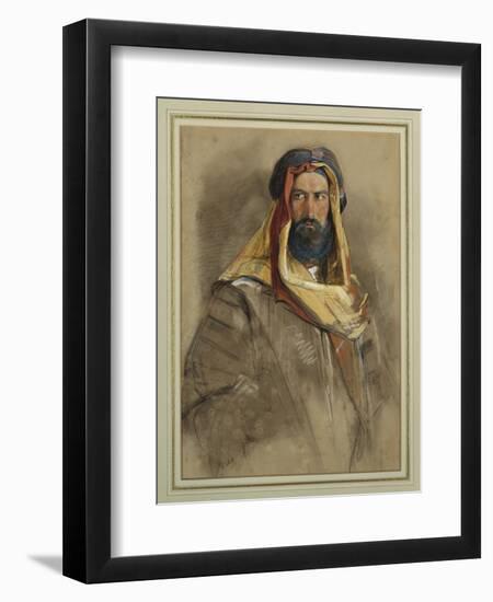 Study of an Arab Sheikh-John Frederick Lewis-Framed Giclee Print