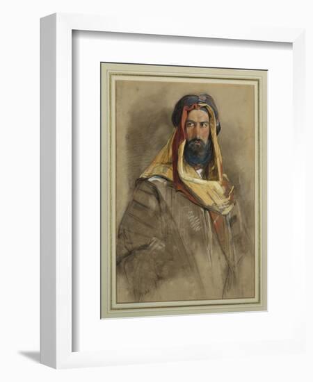 Study of an Arab Sheikh-John Frederick Lewis-Framed Giclee Print