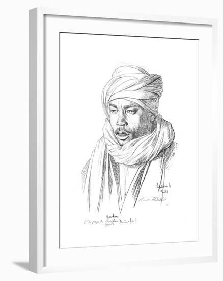 Study of an Egyptian Man, 1895-Jean-Leon Gerome-Framed Giclee Print