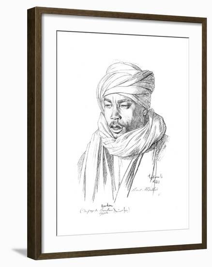Study of an Egyptian Man, 1895-Jean-Leon Gerome-Framed Giclee Print