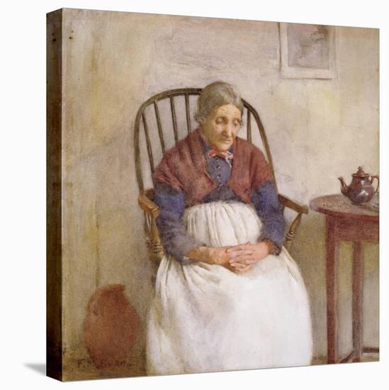 Study of an Elderly Lady-Frederick James McNamara Evans-Stretched Canvas