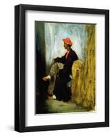 Study of an Indian from Calcutta, 1823-Eugene Delacroix-Framed Giclee Print