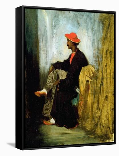 Study of an Indian from Calcutta, 1823-Eugene Delacroix-Framed Stretched Canvas