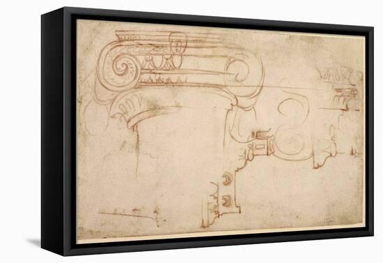 Study of an Ionic Capital-Michelangelo Buonarroti-Framed Stretched Canvas