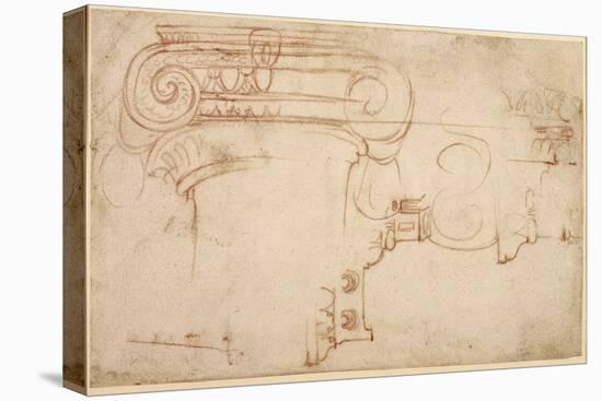 Study of an Ionic Capital-Michelangelo Buonarroti-Stretched Canvas