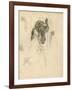 Study of an Iris (Pencil, Pen & Ink and Crayon on Paper)-John Northcote Nash-Framed Giclee Print