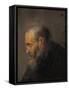 Study of an Old Man in Profile, C.1630-Rembrandt van Rijn-Framed Stretched Canvas