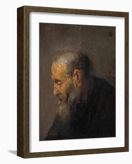 Study of an Old Man in Profile, C.1630-Rembrandt van Rijn-Framed Giclee Print