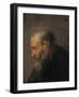 Study of an Old Man in Profile, C.1630-Rembrandt van Rijn-Framed Giclee Print