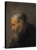 Study of an Old Man in Profile, C.1630-Rembrandt van Rijn-Stretched Canvas