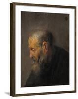 Study of an Old Man in Profile, C.1630-Rembrandt van Rijn-Framed Giclee Print