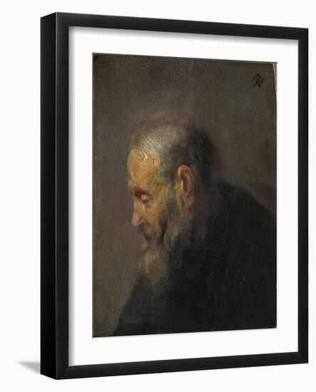 Study of an Old Man in Profile, c. 1630-Rembrandt van Rijn-Framed Giclee Print