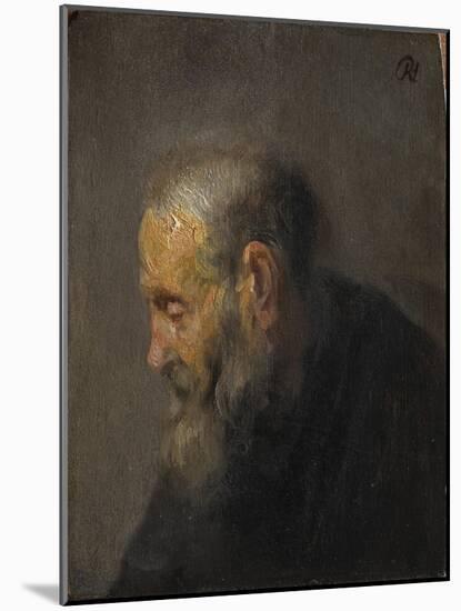 Study of an Old Man in Profile, c. 1630-Rembrandt van Rijn-Mounted Giclee Print