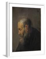 Study of an Old Man in Profile, c. 1630-Rembrandt van Rijn-Framed Giclee Print