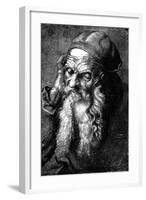 Study of an Old Man, Late 15th - Early 16th Century-Albrecht Durer-Framed Giclee Print