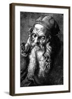 Study of an Old Man, Late 15th - Early 16th Century-Albrecht Durer-Framed Giclee Print