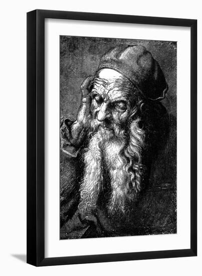 Study of an Old Man, Late 15th - Early 16th Century-Albrecht Durer-Framed Giclee Print