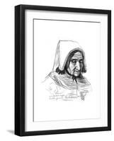 Study of an Old Woman's Head, 1899-Charles Cottet-Framed Giclee Print