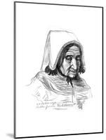 Study of an Old Woman's Head, 1899-Charles Cottet-Mounted Giclee Print