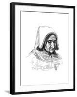 Study of an Old Woman's Head, 1899-Charles Cottet-Framed Giclee Print