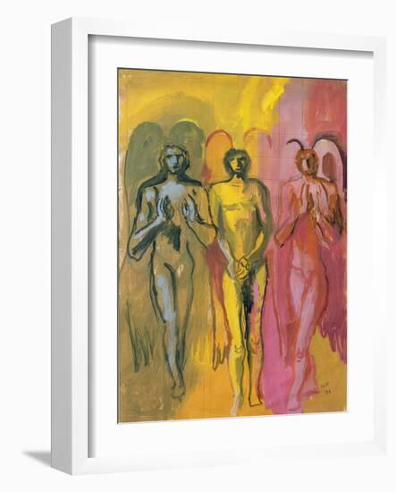 Study of Angels, 1988-Hans Feibusch-Framed Giclee Print