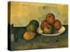 Study of Apples, Lemon, 1890-Paul C?zanne-Stretched Canvas