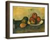 Study of Apples, Lemon, 1890-Paul C?zanne-Framed Giclee Print