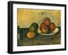 Study of Apples, Lemon, 1890-Paul C?zanne-Framed Giclee Print