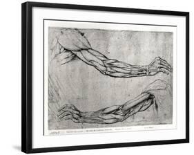 Study of Arms-Leonardo da Vinci-Framed Giclee Print