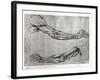 Study of Arms-Leonardo da Vinci-Framed Giclee Print