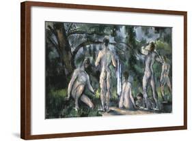 Study of Bathers, 1890-Paul Cézanne-Framed Giclee Print