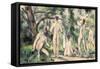 Study of Bathers, circa 1895-98-Paul Cézanne-Framed Stretched Canvas