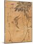 Study of Bird in Flight and Plant, 19Th Century (Woodblock Print)-Ando or Utagawa Hiroshige-Mounted Giclee Print