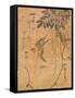 Study of Bird in Flight and Plant, 19Th Century (Woodblock Print)-Ando or Utagawa Hiroshige-Framed Stretched Canvas