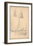 Study of Boats (Pencil on Paper)-Claude Monet-Framed Giclee Print