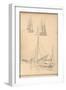 Study of Boats (Pencil on Paper)-Claude Monet-Framed Giclee Print