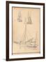 Study of Boats (Pencil on Paper)-Claude Monet-Framed Giclee Print