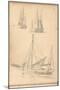 Study of Boats (Pencil on Paper)-Claude Monet-Mounted Giclee Print