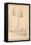 Study of Boats (Pencil on Paper)-Claude Monet-Framed Stretched Canvas