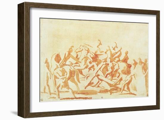 Study of Christ Carrying the Cross-Nicolas Poussin-Framed Giclee Print