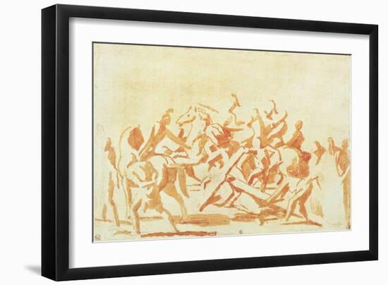 Study of Christ Carrying the Cross-Nicolas Poussin-Framed Giclee Print