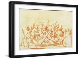Study of Christ Carrying the Cross-Nicolas Poussin-Framed Giclee Print