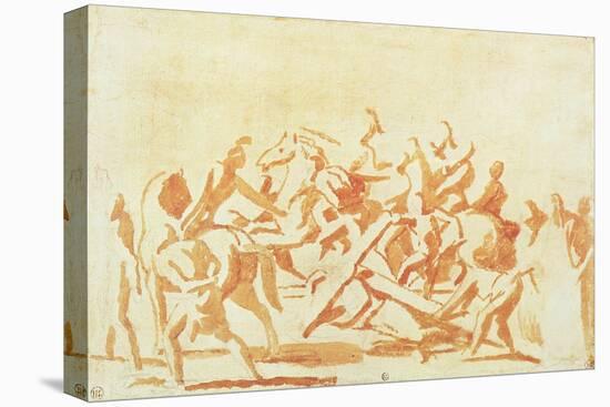 Study of Christ Carrying the Cross-Nicolas Poussin-Stretched Canvas