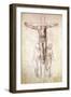 Study of Christ on the Cross between the Virgin and St. John the Evangelist-Michelangelo Buonarroti-Framed Giclee Print