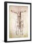 Study of Christ on the Cross between the Virgin and St. John the Evangelist-Michelangelo Buonarroti-Framed Giclee Print