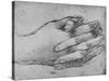 'Study of Clasped Hands', c1480 (1945)-Leonardo Da Vinci-Stretched Canvas